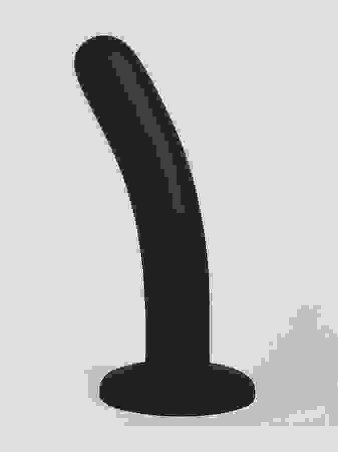 Lovehoney Slimline Silicone Suction Cup Dildo 5 Inch, Black, hi-res